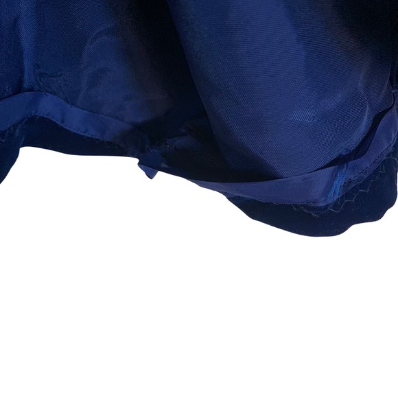 Vintage Blue Velvet Maxi Skirt Lined Back Zipper Hook and Eye Womens Small - Picture 4 of 6